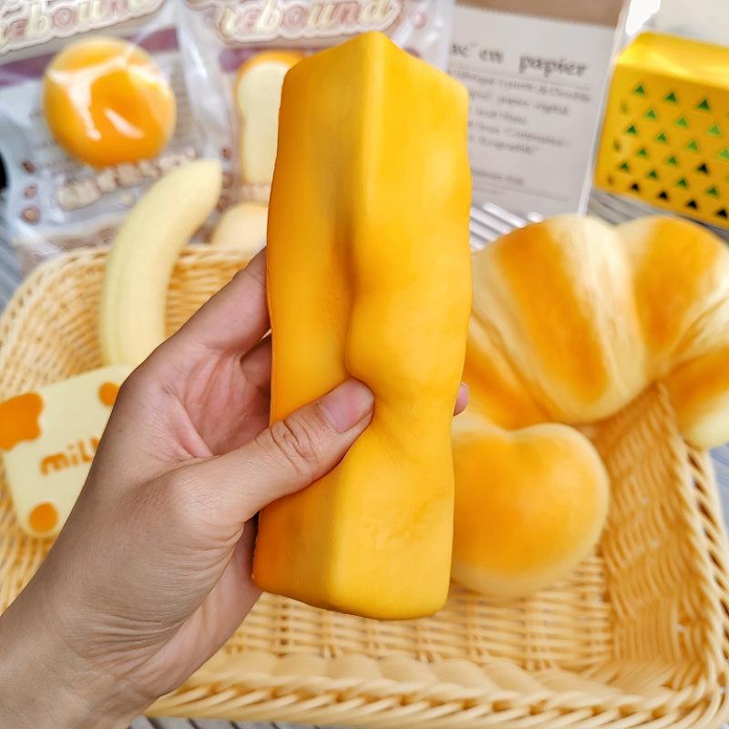 Simulated bread soft and slow-rebounding toy stress relief gadget, "Squeezzy Joy", a cute stress-reducing toy.