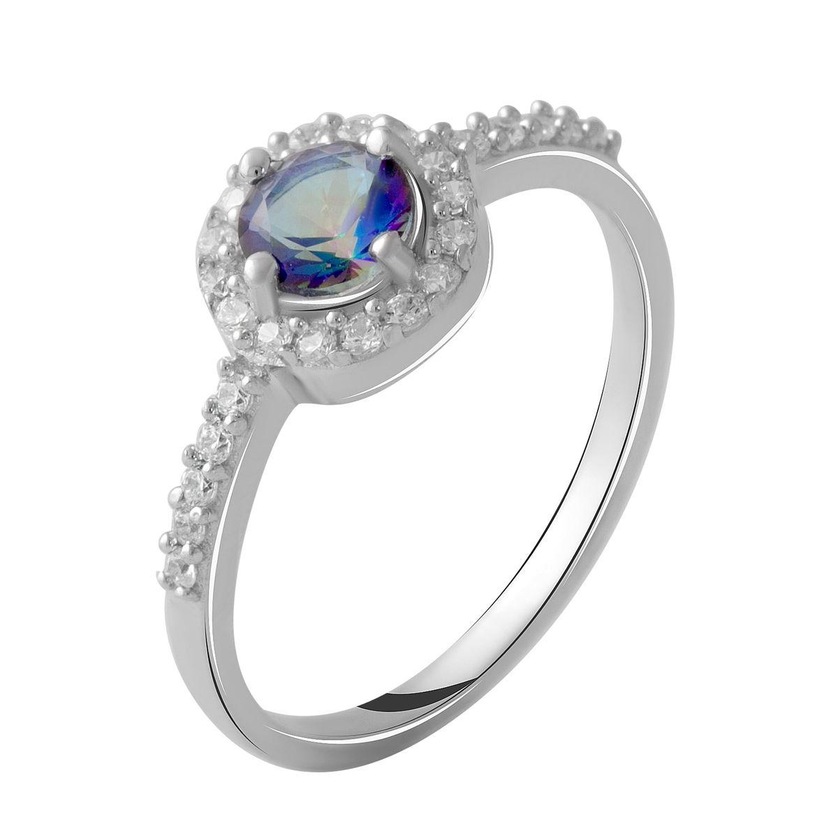 

Срібна каблучка з містик топазом 1.239ct (2049104) 17.5 різнокольорові кольору