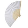 Various Colors Chinese Folding Bamboo Ribs Fan DIY Blank Paper Fan Wedding Shower Party Decor