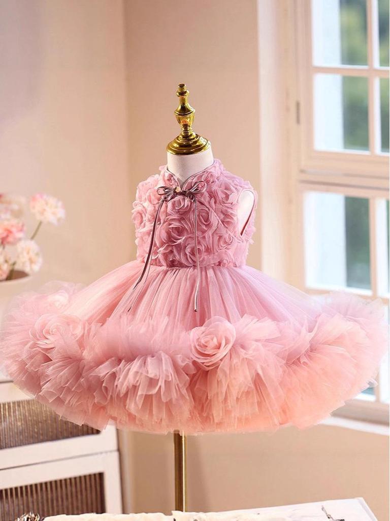 Girls' Flower Girl Wedding and Princess Party Dress for Birthday, Host, Piano Performance, and Special Events