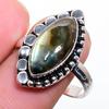 Labradorite Gemstone Handmade 925 Sterling Silver Jewelry Ring Size 8