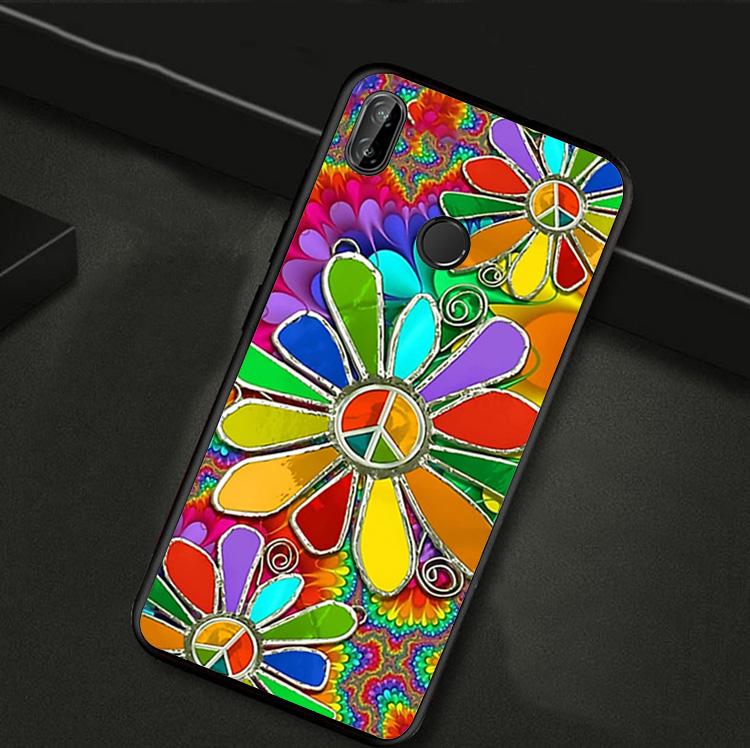 Hippie Daisy Tie-dye Flower Peace For Huawei Nova 10 9 SE 3i 7i 8i 11i 12i Y73 Y90 Y70 Y72 Y61 Y91 P60 Pro P30 P40 Lite Case