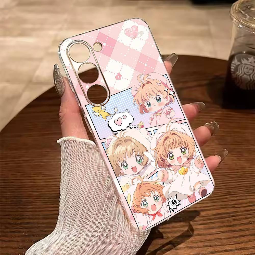 

Anime cards-girl-sakura Phone Case For Samsung Galaxy A71,A70,A52,A51,A40,A30 Transparent Cover Samsung a52 a52S