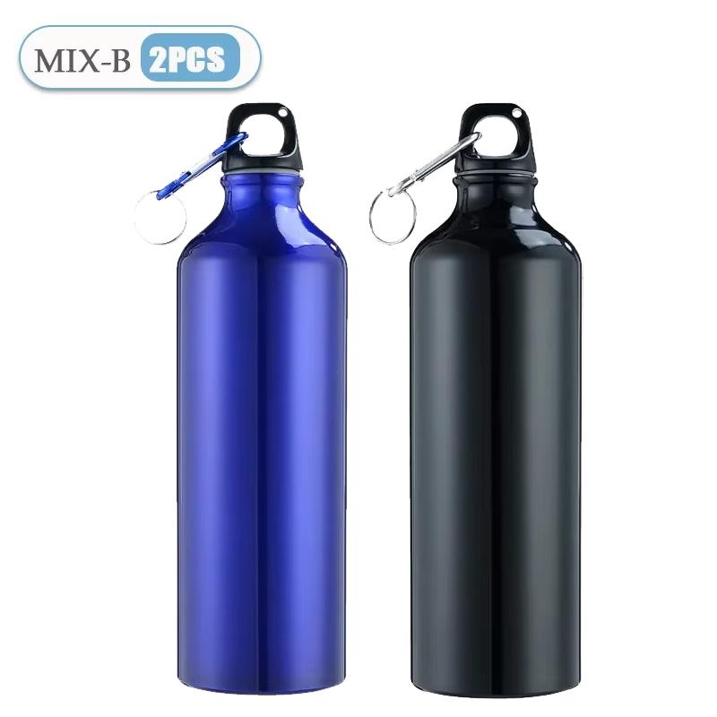 1/2/3PCS Aluminum Outdoor Bike Sports Water Bottle Drinking Kettle Drinking Cup Leakproof Water Jug for Travel Running Camping