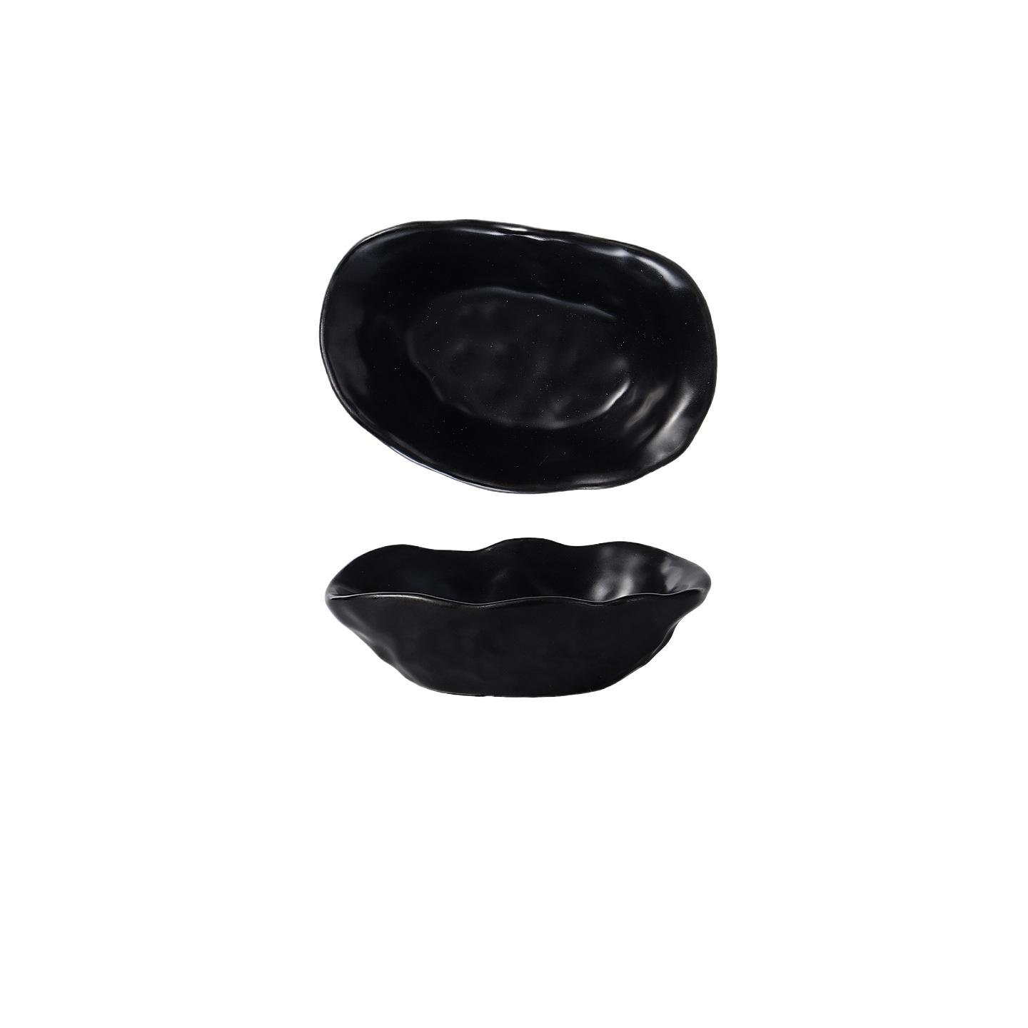 

Shell dishes, retro coarse pottery tableware, commercial Japanese ceramic dishes, irregular small vegetable dishes