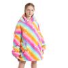 Autumn and Winter Sports and Leisure Warm TV Blanket Senior Children's Plush Comfortable Soft Bathrobe Warm Fluffy Robe