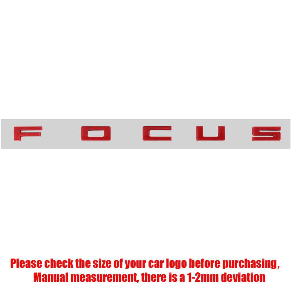 For Ford Focus Car Emblem 3D Metal Hybrid ST Line MK2 MK3 MK4 Logo Body Decals Sticker Rear Tail Trunk Boot Letter Badge Styling