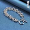 925 Sterling Silver Hollow Round Chain Bracelet Wedding Fashion, Wedding Jewelry