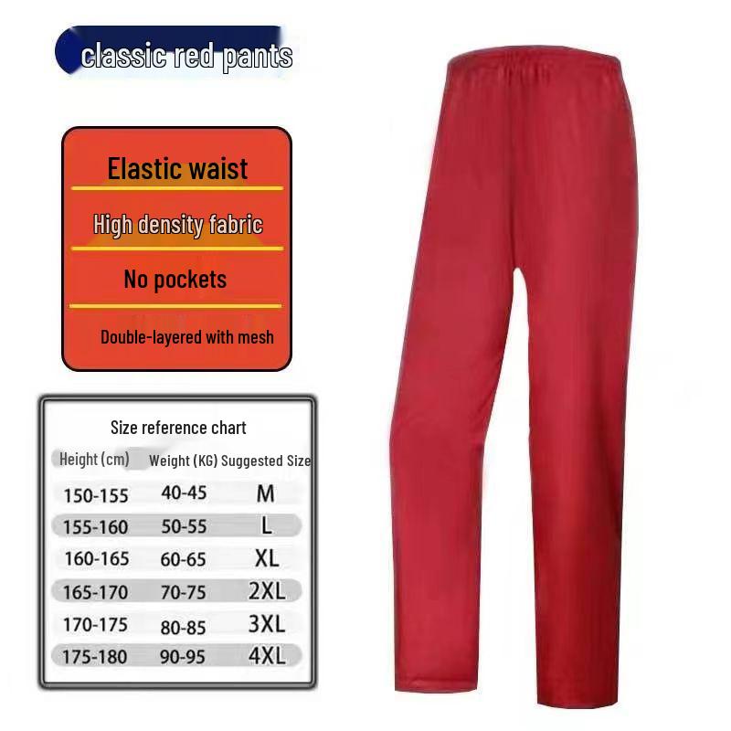 Durable Double-Layer Unisex Waterproof Cycling Rain Pants