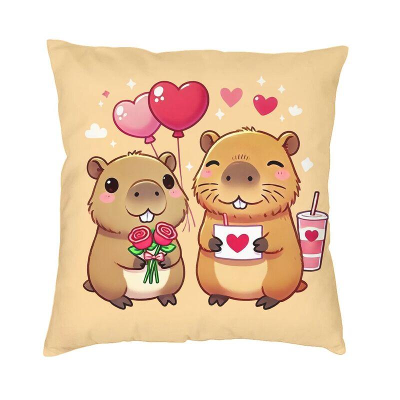 Custom Cute Capybara Cushion Cover Sofa Home Decor Square Throw Pillow Case 40X40Cm