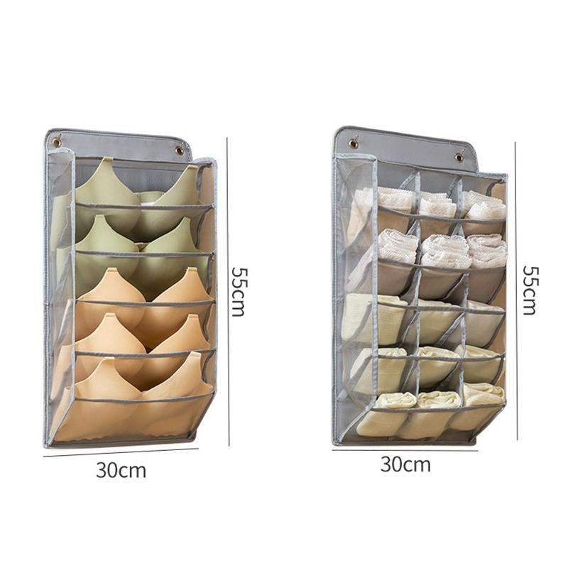 Underwear Panty Storage Hanging Bag Wall Mounted Bra Storage Organizer Rack Home Closet Organizer Storage Bags