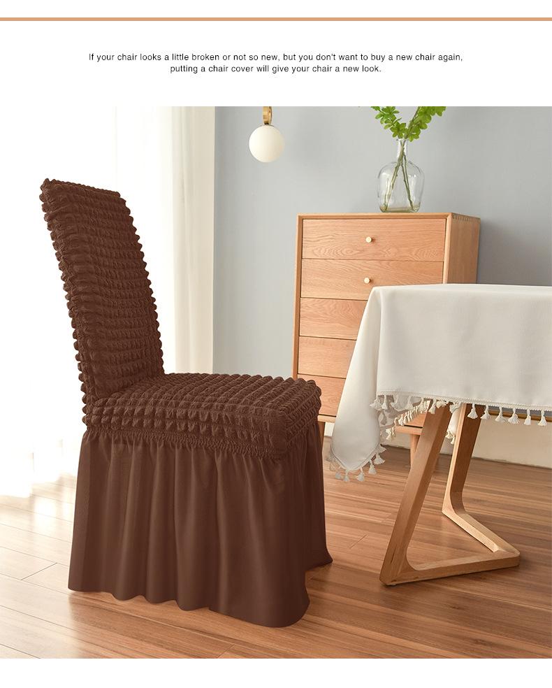 Uniwersalny Pokrowiec na Krzesło Seersucker z Wyższej Półki do Domu, Hotelu, Restauracji i Jadalni - Ochrona Przeciwpyłowa na Cały Rok