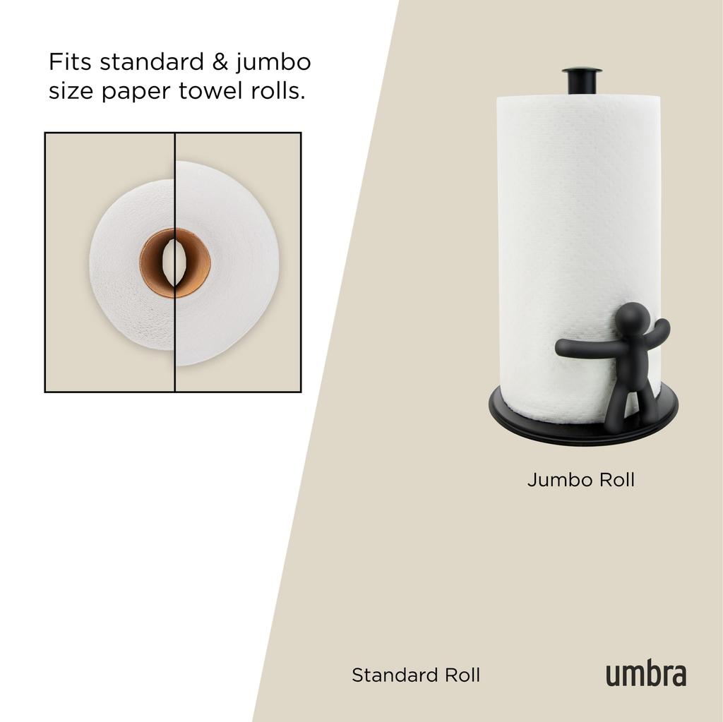 Umbra BUDDY Kitchen Paper Kitchen Paper Storage Holder, Black, Stand,