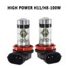 H9 Led H7 H11 9005 HB3 9006 HB4 100W 6000K Super White LED Fog Light Car Anti Fog Light Bulb Foglamps Led Headlight