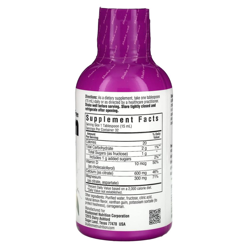 Liquid Calcium, Magnesium Citrate & Vitamin D3, Lemon Flavor, 473 Ml (16 Fl Oz)