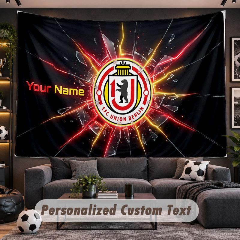 Wall Hanging Tapestry Custom NameUnion Berlin Pattern Personalized Printed Fabric Wall Decor