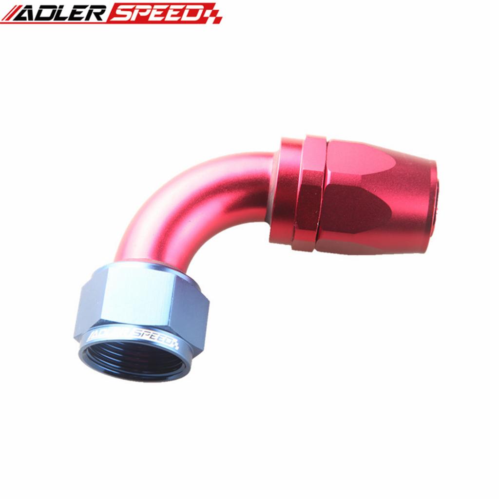 Aluminium AN Fittings Adapter Oil Fuel Reble Fitting Hose End 0/45/90/180 Degree AN20  Fuel/Swivel Hose