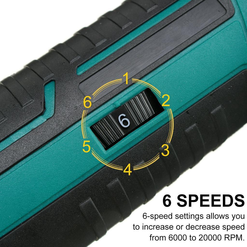 Instrument multiplu oscilant cu acumulator reglabil cu 6 viteze, instrument pentru prelucrarea lemnului, renovator cu viteză variabilă, pentru baterie Makita de 18V