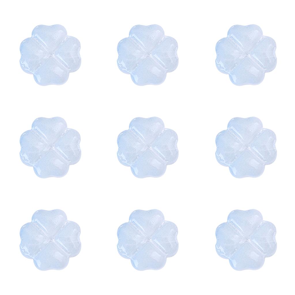 About20Pcs Glass Four Leaf Flower Beads Scattered Beads Handmade DIY Making Couple Bracelets, Necklaces, Earrings, Jewelry Acces