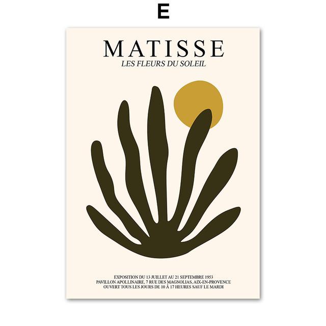 Matisse Art Poster Canvas Painting Abstract Line Art Wall Art Prints Minimalist Home Room Decor Interior Decor Pictures No Frame