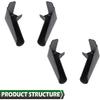 GRAND ORANGE RV Rain Gutter Spouts Long Version Left and Right 3 1/2" Long 4pcs Black Gutter Spout