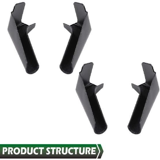 GRAND ORANGE RV Rain Gutter Spouts Long Version Left and Right 3 1/2" Long 4pcs Black Gutter Spout