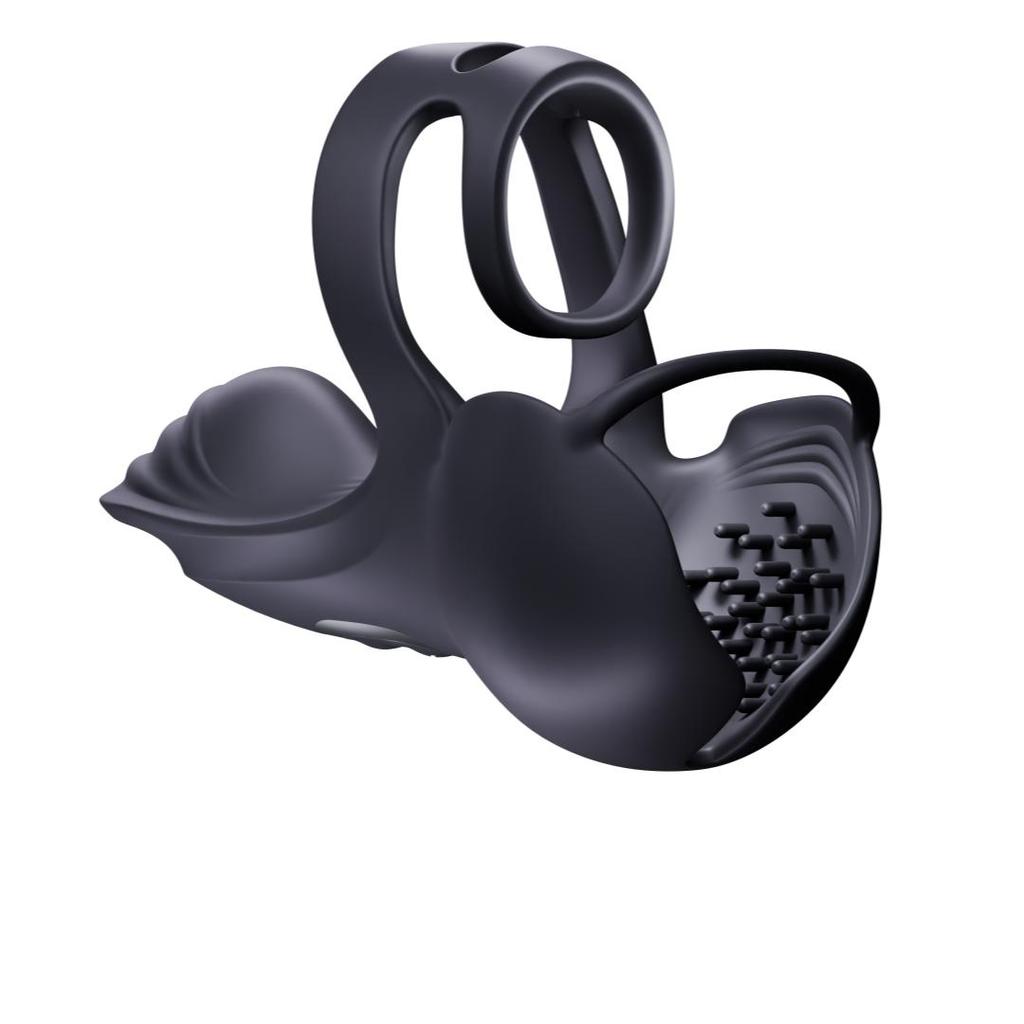 APP Control Vibrating Penis Ring Cock Ring for Men Ejaculation Delay 360° Wrapping Testicle Perineum Perineum Stimulator Sex Toy with Heating Function