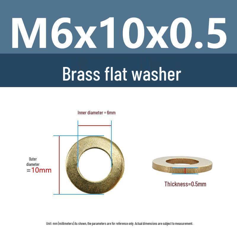 Yigu Durable Brass Flat Washers: M2-M12 Screws