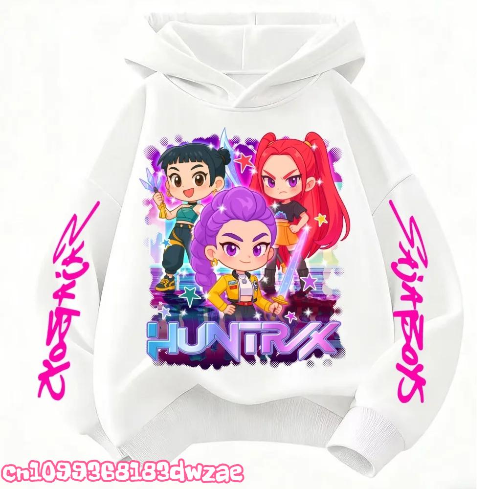 KPop Devil Hunter Rumi Derpy Cartoon Girl Boy Hooded Sweatshirt Warm Children's Wave Fashion Casual Top Casual Girl Clothing