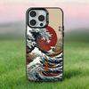 La Grande Onda di Kanagawa Custodia per Telefono Per iPhone 17,16,15,14,13,12,11,Pro,Max,Plus,E,Air,Mini Cover Nera IMD