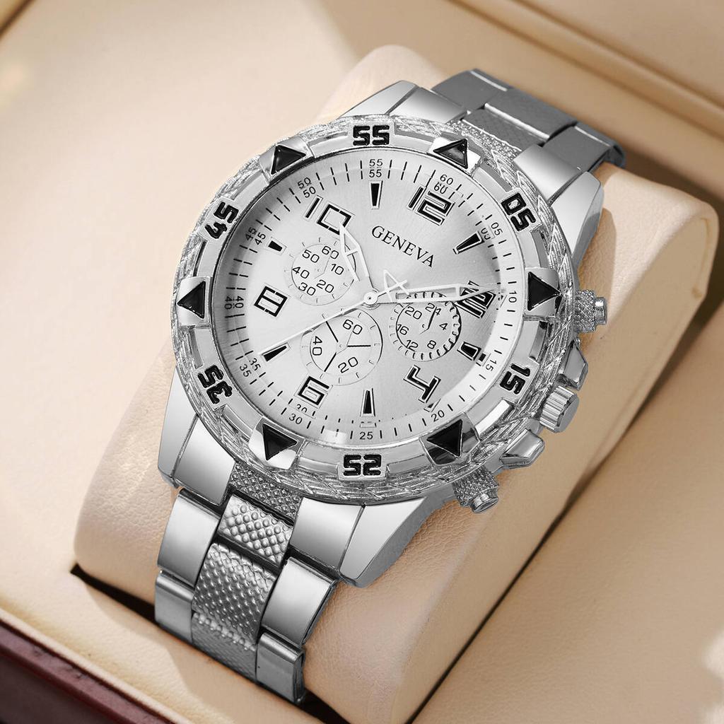 Fashion Business Men Watch Luxury Big Dial Mens Quartz Wristwatches Clock Gift Reloj Hombre