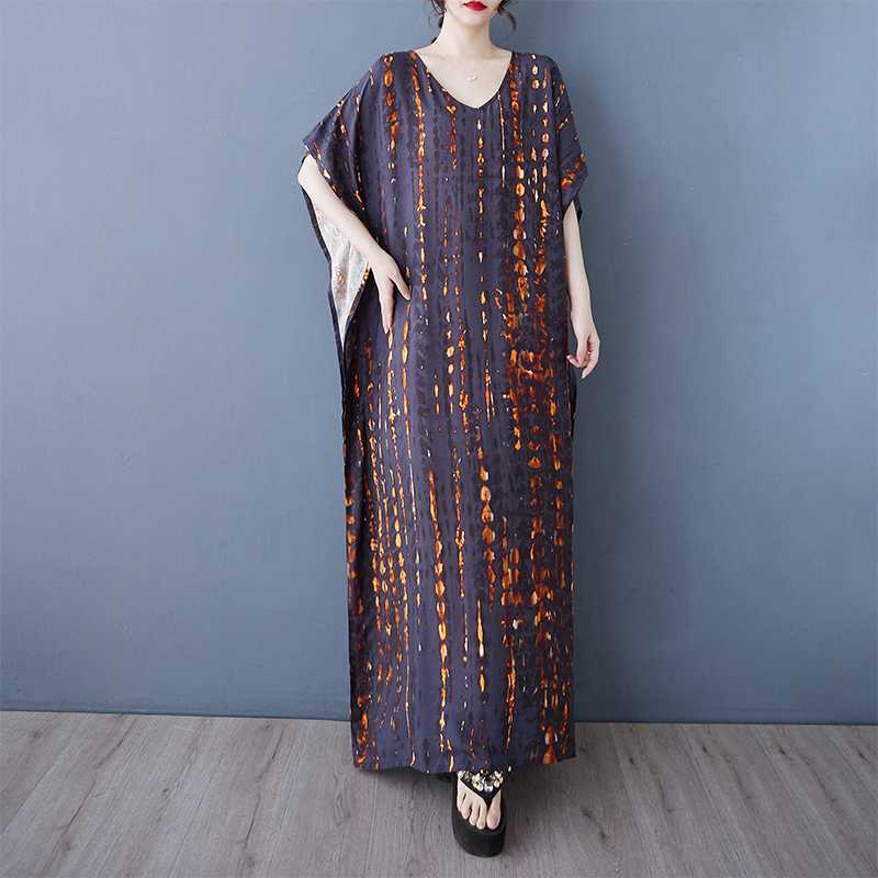 Women's Casual Retro Cotton and Linen Beach Dress