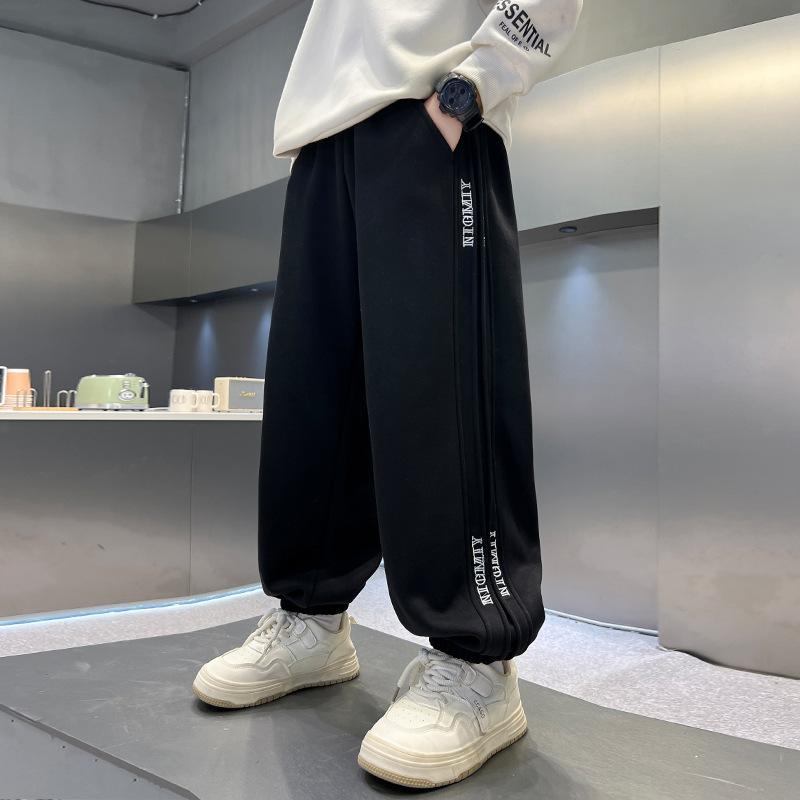 Boys’ Sports Trousers – New Spring/Autumn Collection: Large-sized Children’s Boys’ Sweatpants, Casual Cuffed Trousers, Autumn Trousers
