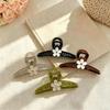 13CM Elegant Korean Style Flower Hair Claw Clip for Women - Large Shark Clip for Summer Hair Buns