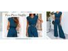 2026 Summer V-neck Lace-up Cropped Wide-leg Pants Set for Women
