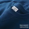 Men's 380g Heavyweight Pure Cotton Terry Retro Hoodie, Unisex Solid Color, Long Sleeve Round Neck, Customizable