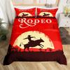 Western Cowboy Duvet Cover Full Queen Wild Western Rodeo Comforter Cover For Women Men Room Decor, Rustic Farmhouse Bedding Set