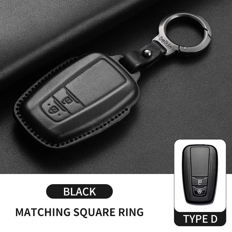 New Leather Car Remote Key Case Cover Shell for Toyota Prius Camry Corolla Avalon CHR RAV4 Land Cruiser Prado Keyless Key Fob