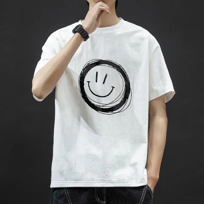 

2026 Men s Korean Style Slim Fit Round Neck Short Sleeve T-Shirt - Trendy Casual Summer Fashion 3XL (Recommend 70-75 kg)