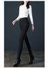 2025 Stylish Plus Size High Waist Elastic Velvet Cropped Skinny Pants - Autumn/Winter Collection