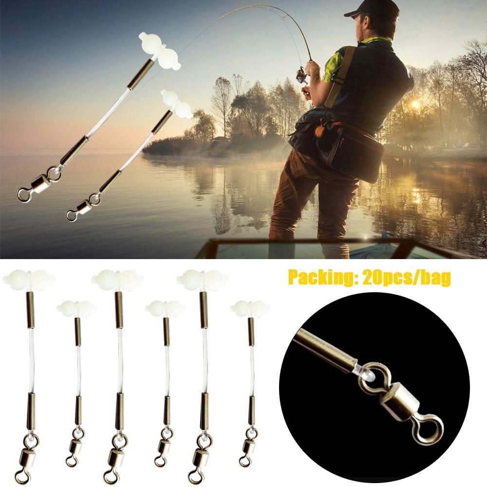 

20Pcs New Anti-winding Stable Plastic Head Swivel Sea Fishing Balance Balance Clear Snap