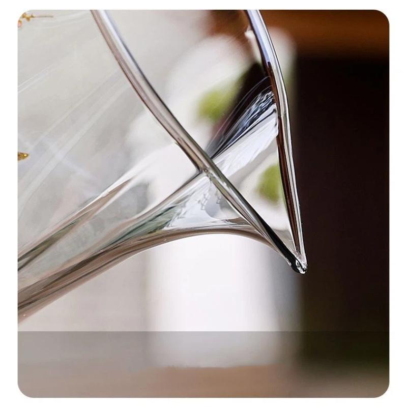 Japansk värmebeständig tekanna i glas med handtag & rättvisekopp – Glas teservis för bryggning