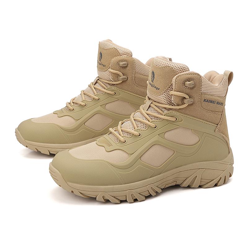 

Новые мужские высококачественные фирменные кожаные ботинки, тактические ботинки для пустыни, мужская обувь для походов на открытом воздухе, рабочие защитные ботинки 47