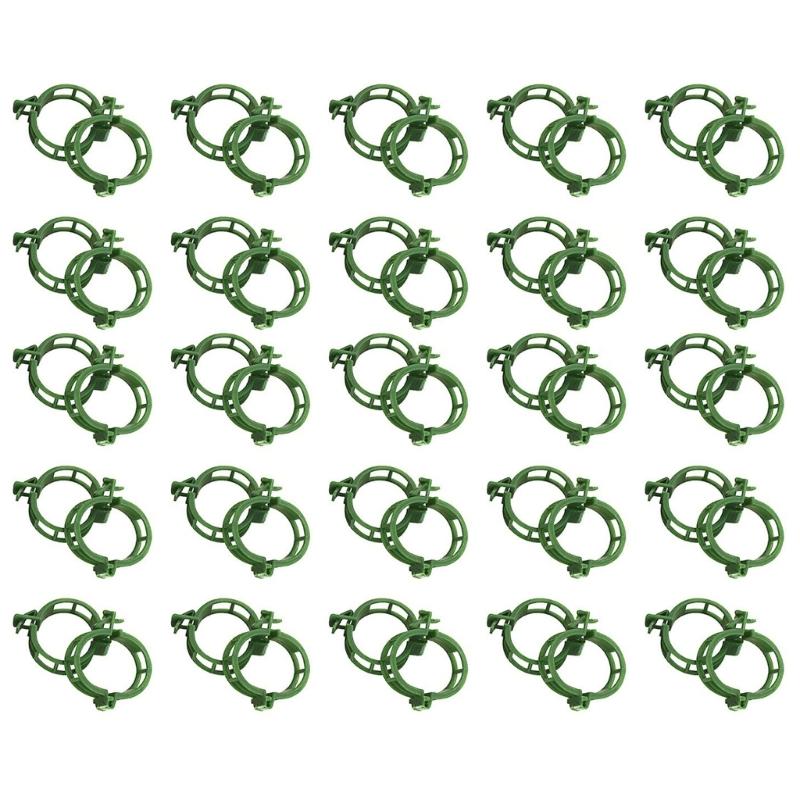 

100/150/200/300/400/600 шт. Зажимы для поддержки растений, безопасные пластиковые зажимы для растений 100PCS зелёный