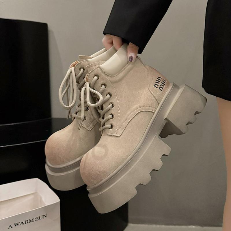 

Европейские винтажные женские осенние новые короткие ботинки в британском стиле с толстой подошвой в стиле вестерн 39