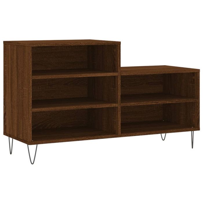 VidaXL Armoire à chaussures Chêne marron 102x36x60cm Bois d'ingénierie 831395