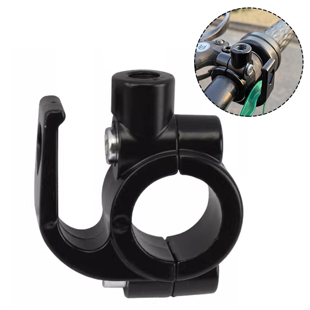 2-in-1 Universal Helmet Hook Motorcycle Bike Mirror Base Mount Anti-lost Helmet Lock Holder Saving Hook for Electric Scooter