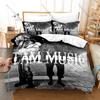 Playboi Carti I AM MUSIC Bedding Set, Duvet Cover + 2 Pillowcases Trendy Album Pattern Bed Linens for Home & Dorm
