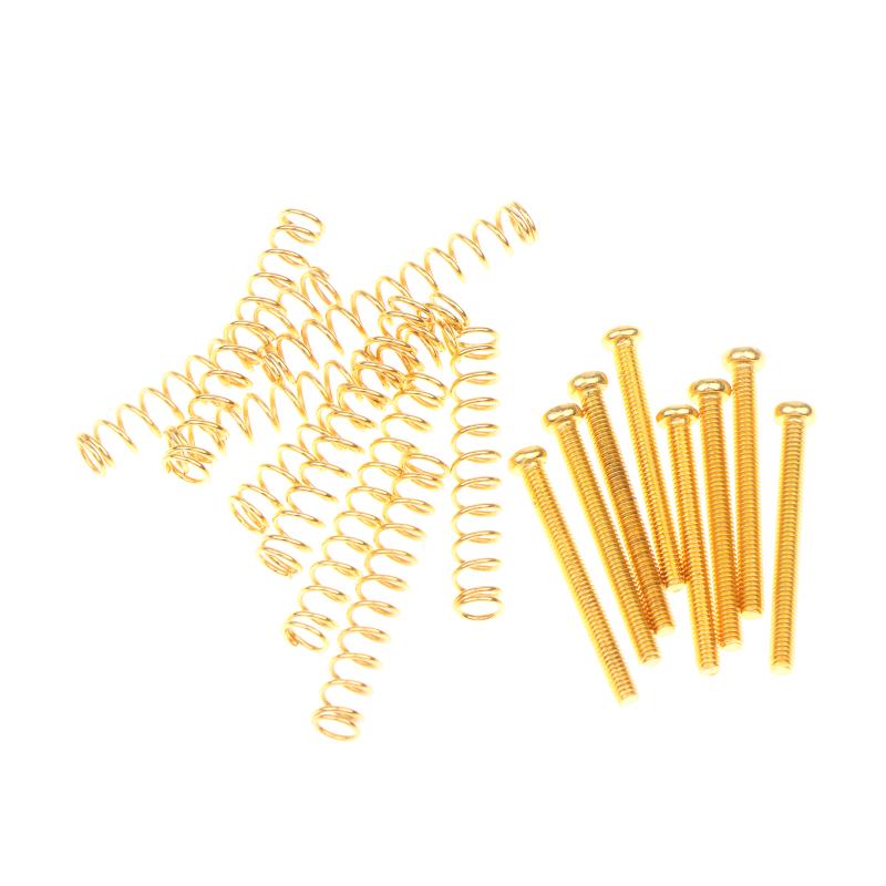 8Pcs Humbucker Pickup Screws Straight Springs Set Replacement Parts Pickup Mounting Ring Screws For Electric Guitar /Bass