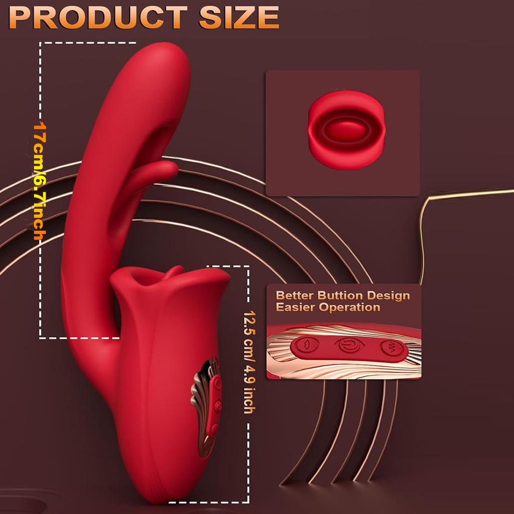 Female Sucking Tongue Licking Dildo Vibrator Clitoris Nipple G-spot Pussy Stimulator Vagina Anal Masturbator Sex Toys Silicone Telescopic Massager